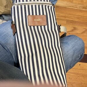 Amazon Essentials Navy and White Striped Belt Bag